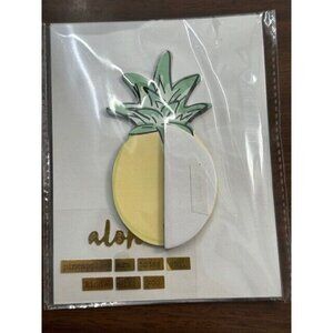 Crafts Stickers American Scrapbooking Pineapple Fan 3D aloha tropical beach